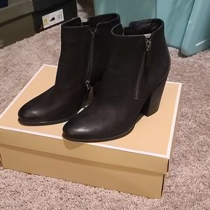 Michael Kors brand new black leather booties